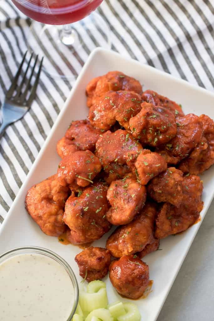 Crispy Buffalo Cauliflower Bites