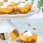 Pumpkin Cheesecake Bites + Pecan Crust