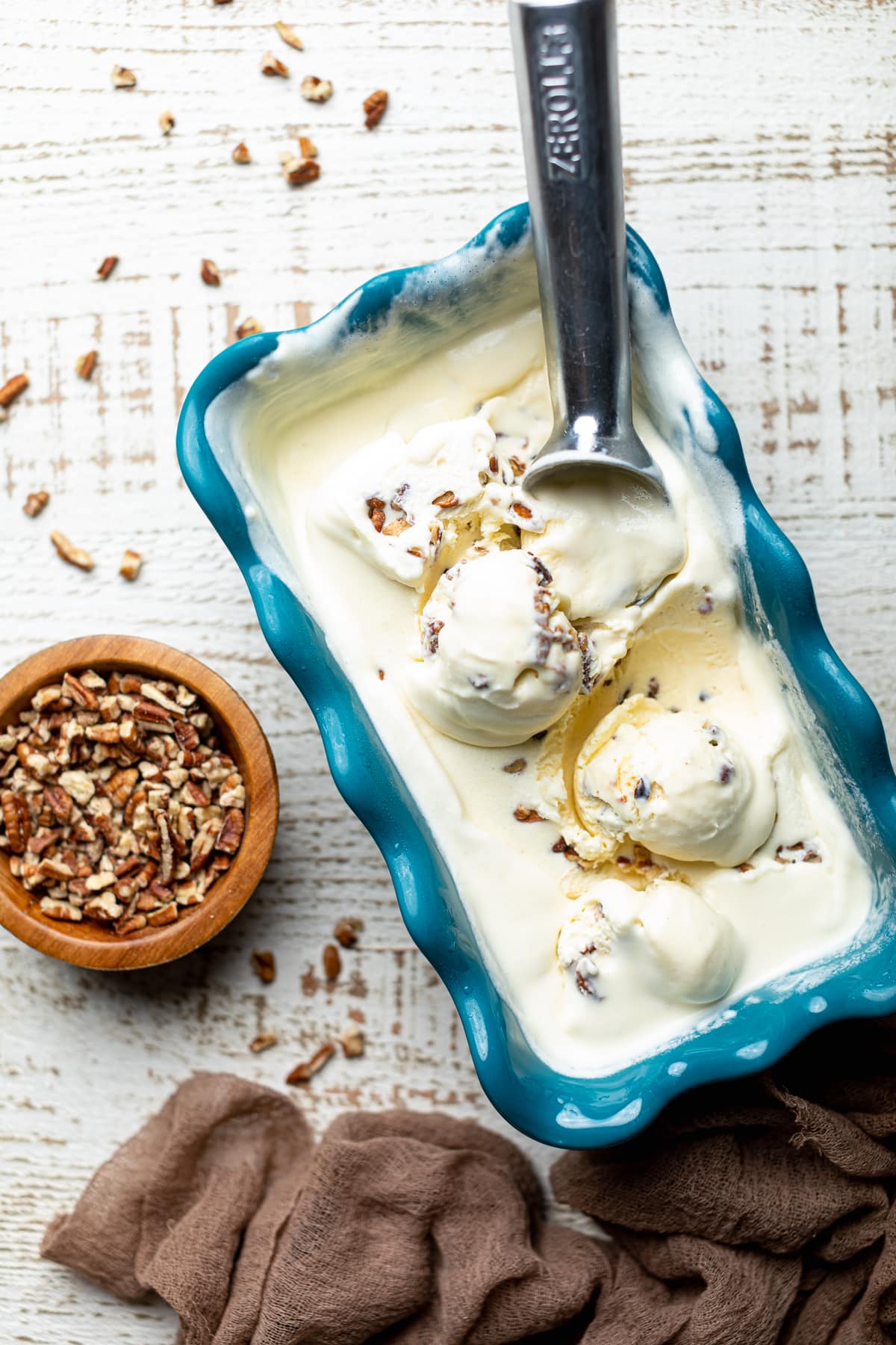 No-Churn Butter Pecan Ice Cream