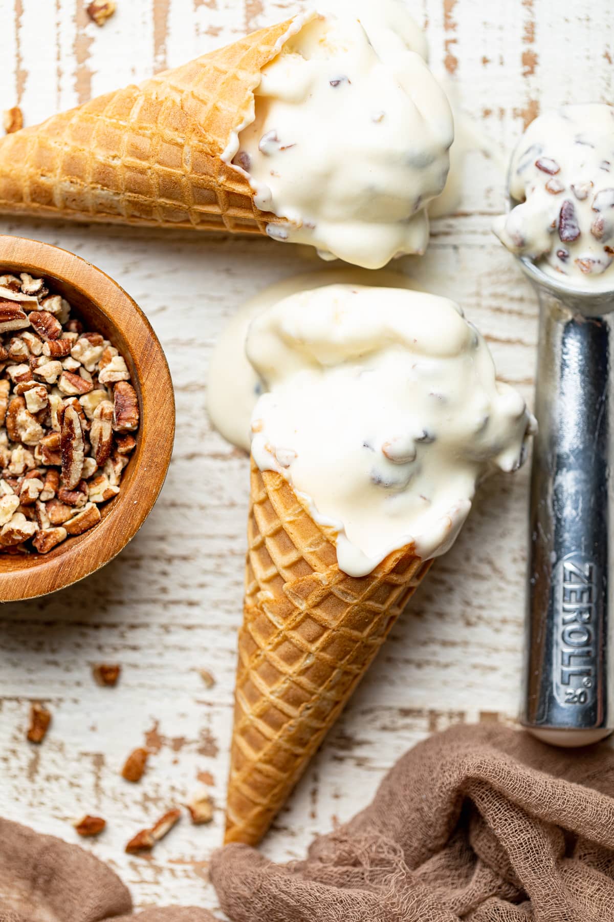 No-Churn Butter Pecan Ice Cream