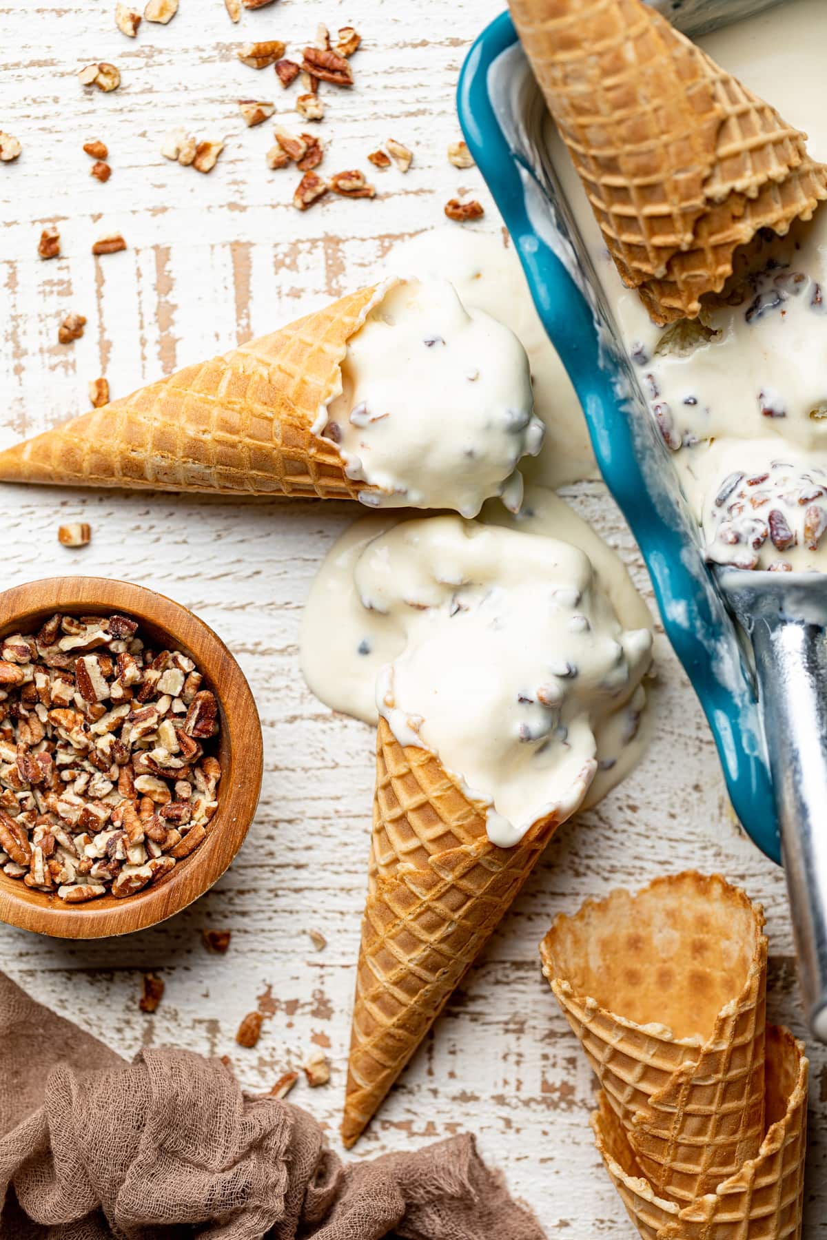 No-Churn Butter Pecan Ice Cream