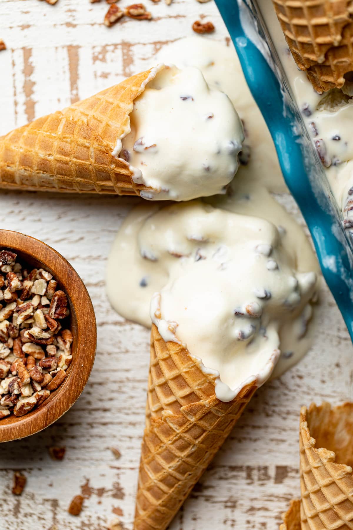 No-Churn Butter Pecan Ice Cream