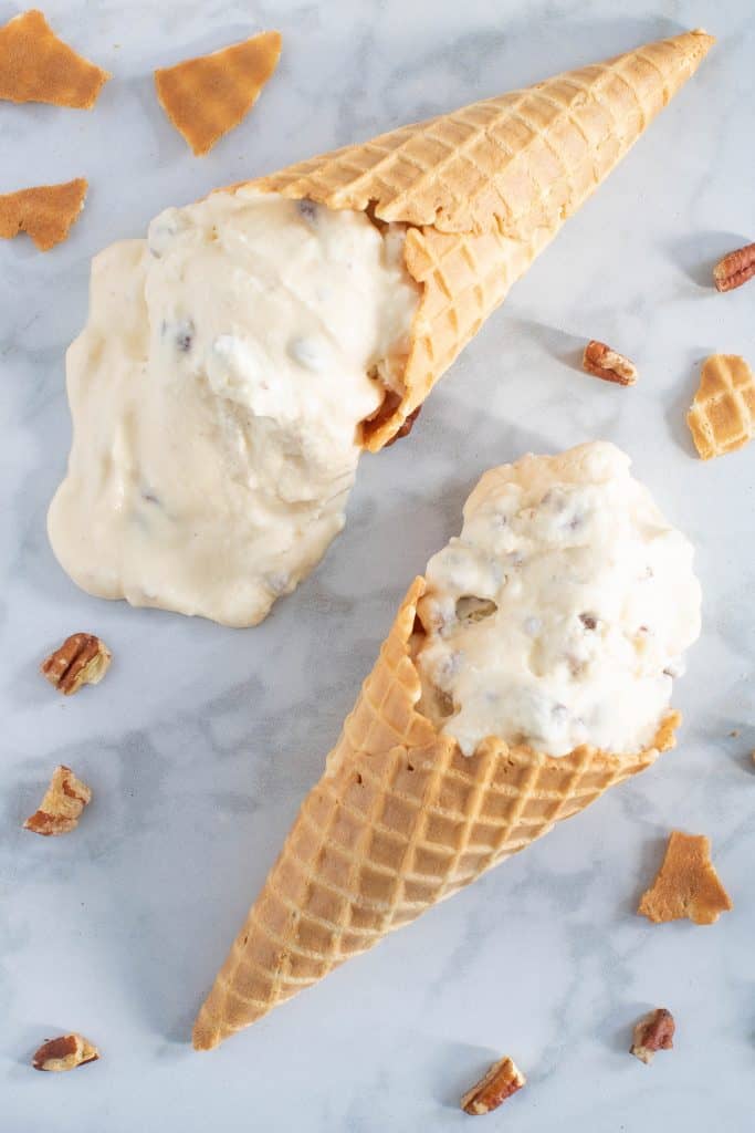 No-Churn Butter Pecan Ice Cream