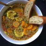 Spicy Vegan Lentil + Veggie Soup
