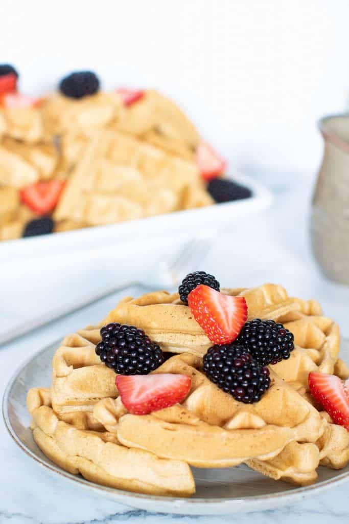 Fluffy Cinnamon Vegan Belgian Waffles
