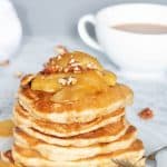Warm Vegan Apple Cinnamon Pancakes