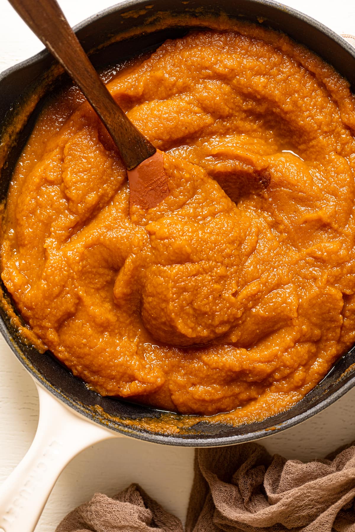 Vegan Maple Pumpkin Pie mixture in a pan