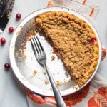 Vegan Apple Cranberry Crumble Pie