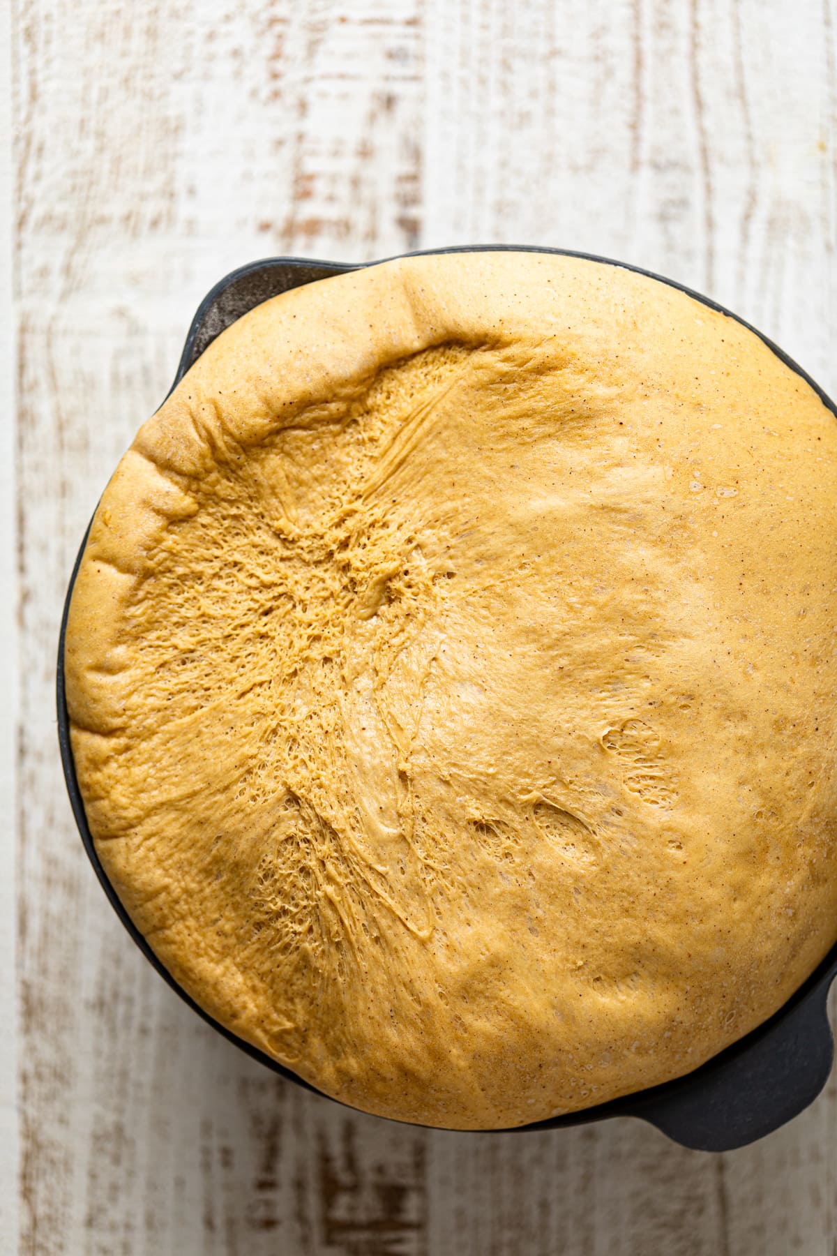 Risen Gingerbread Cinnamon Roll in a bowl