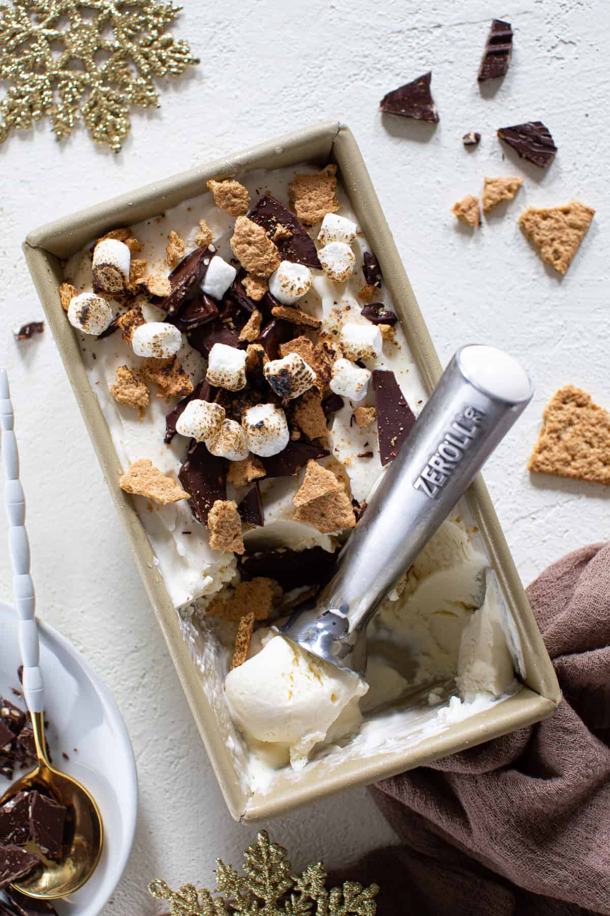 Homemade S'mores Ice Cream: No-Churn Required