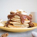 Vegan Banana Pancakes w/ Peanut Butter Sauce