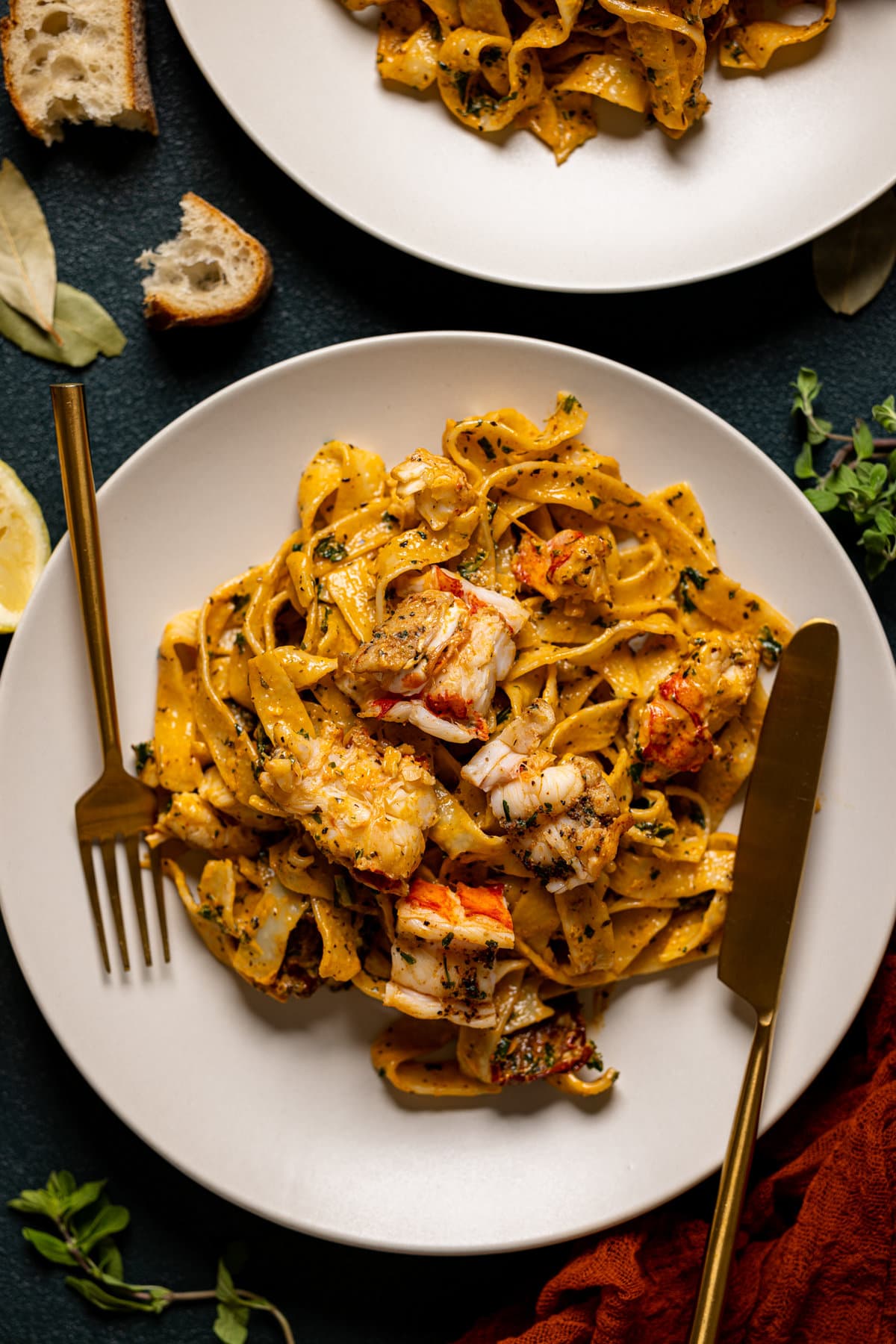 Creamy Tuscan Lobster Pasta