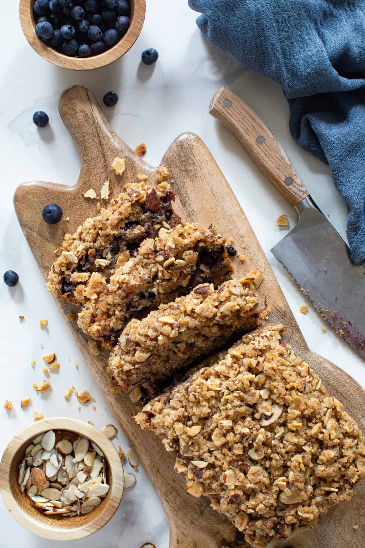 Almond-Cinnamon Crunch Blueberry Banana Bread