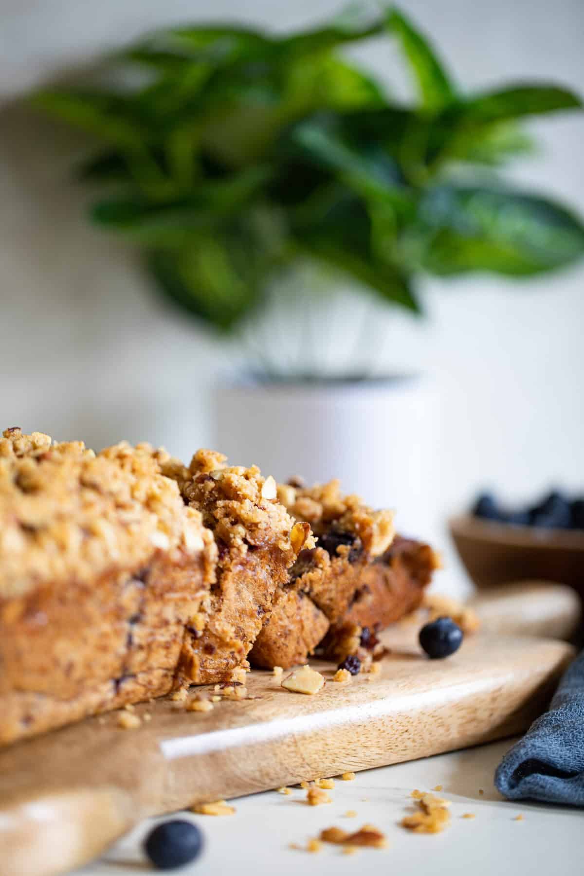 Almond-Cinnamon Crunch Blueberry Banana Bread