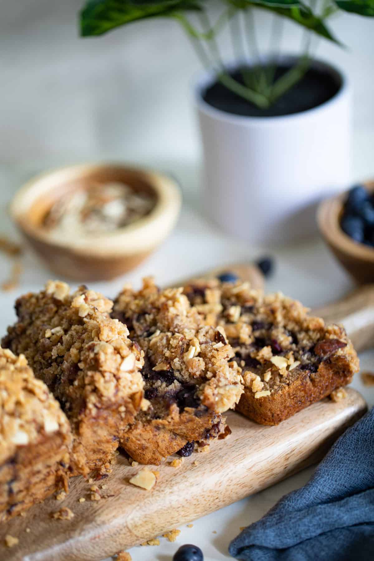 Almond-Cinnamon Crunch Blueberry Banana Bread