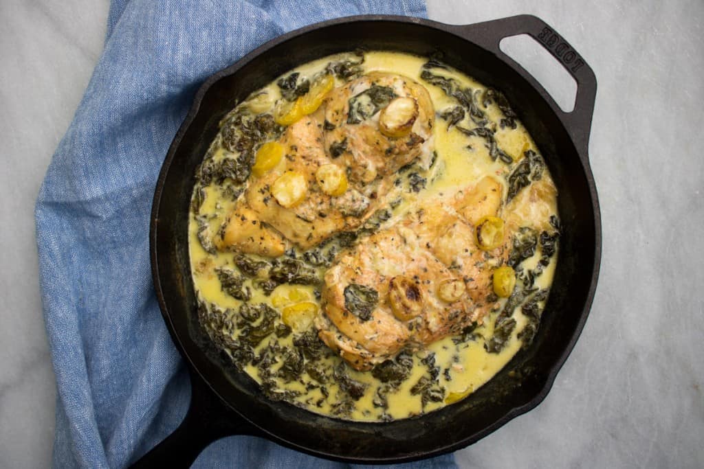 Creamy Lemon + Herb Parmesan Chicken