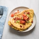 Bacon + Veggie Sunrise Breakfast Omelet