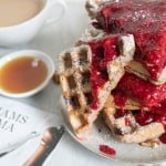 Raspberry Pecan Vegan Waffles