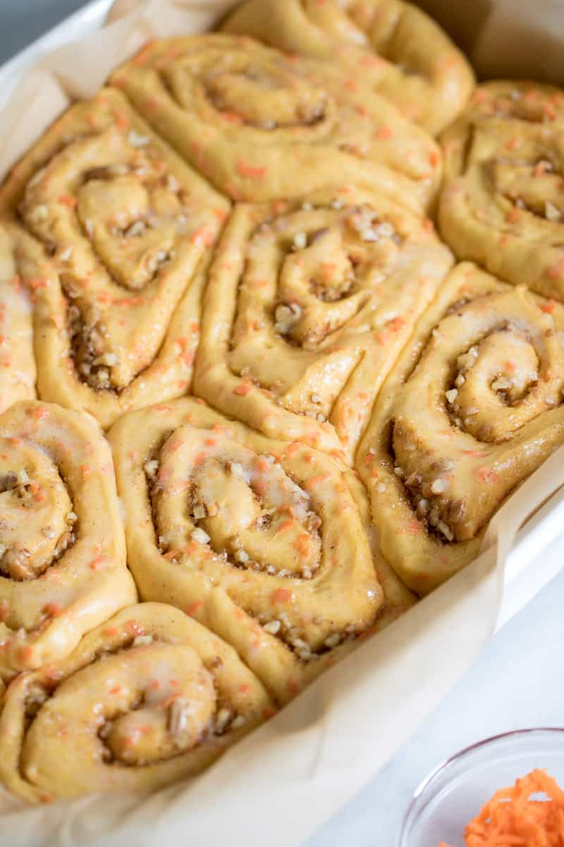 Carrot Cake Cinnamon Rolls