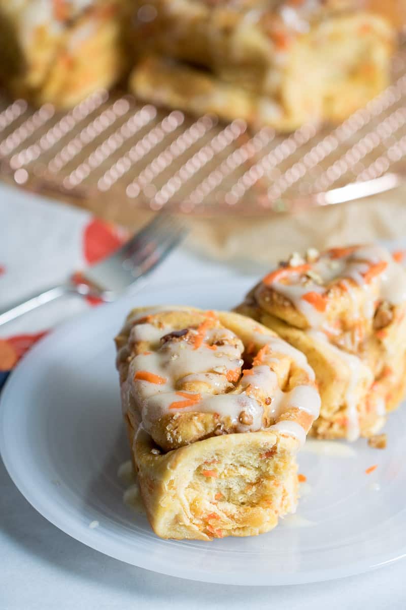 Carrot Cake Cinnamon Rolls