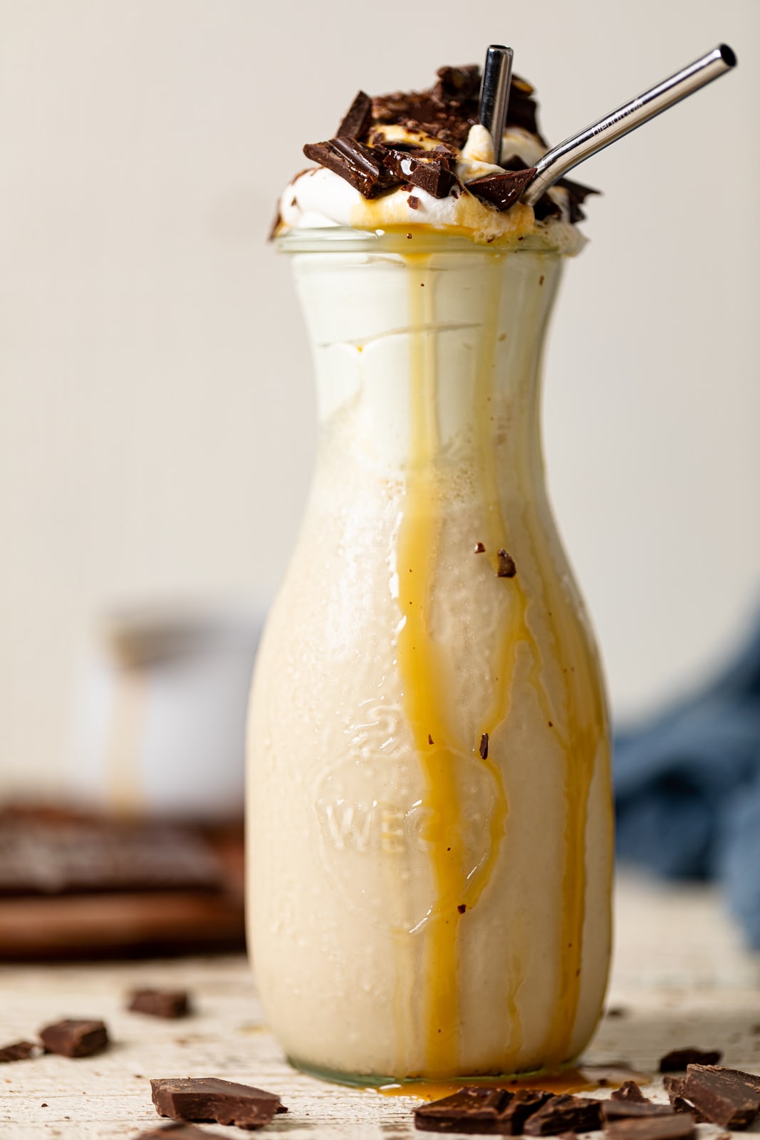 Closeup of Salted Caramel Chunky Milkshake