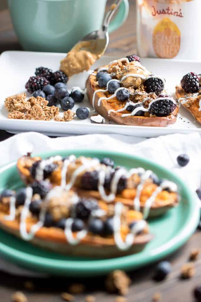 Sweet Potato Berry Breakfast Boats