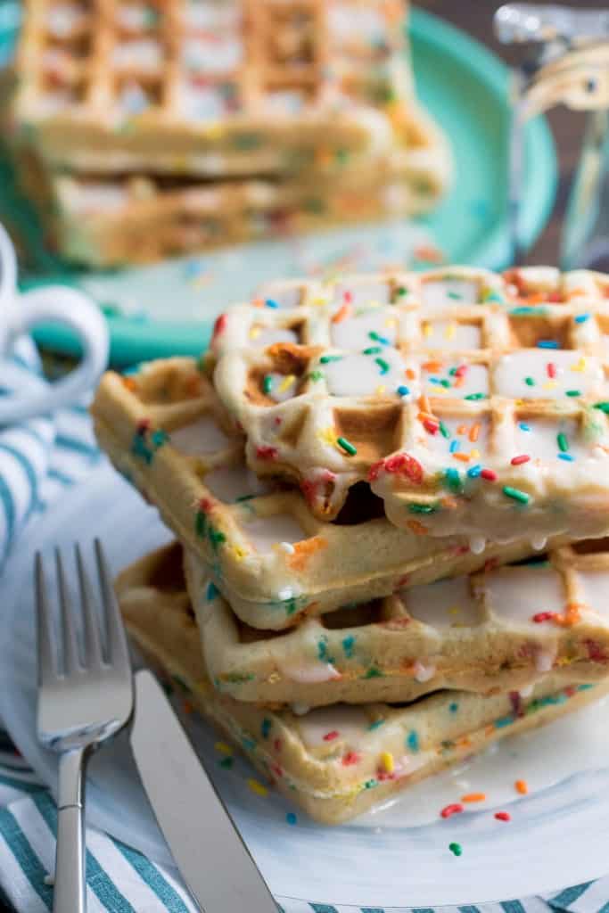 Light + Fluffy Funfetti Vegan Waffles