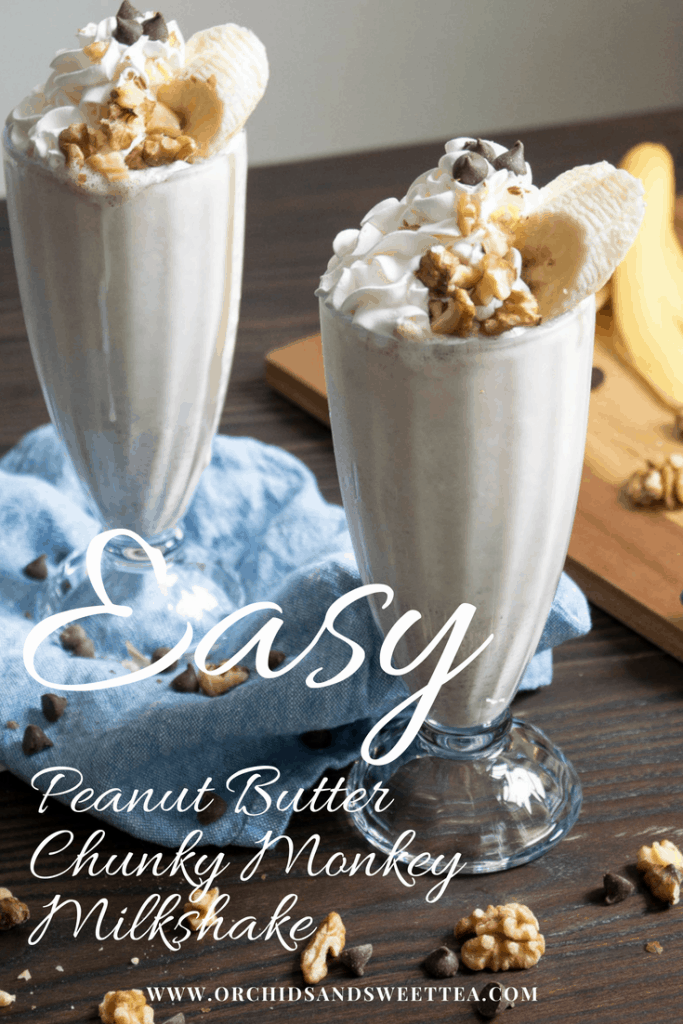 Easy Peanut Butter Chunky Monkey Milkshake