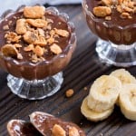 Creamy Chocolate Pudding with Butterfinger Topping