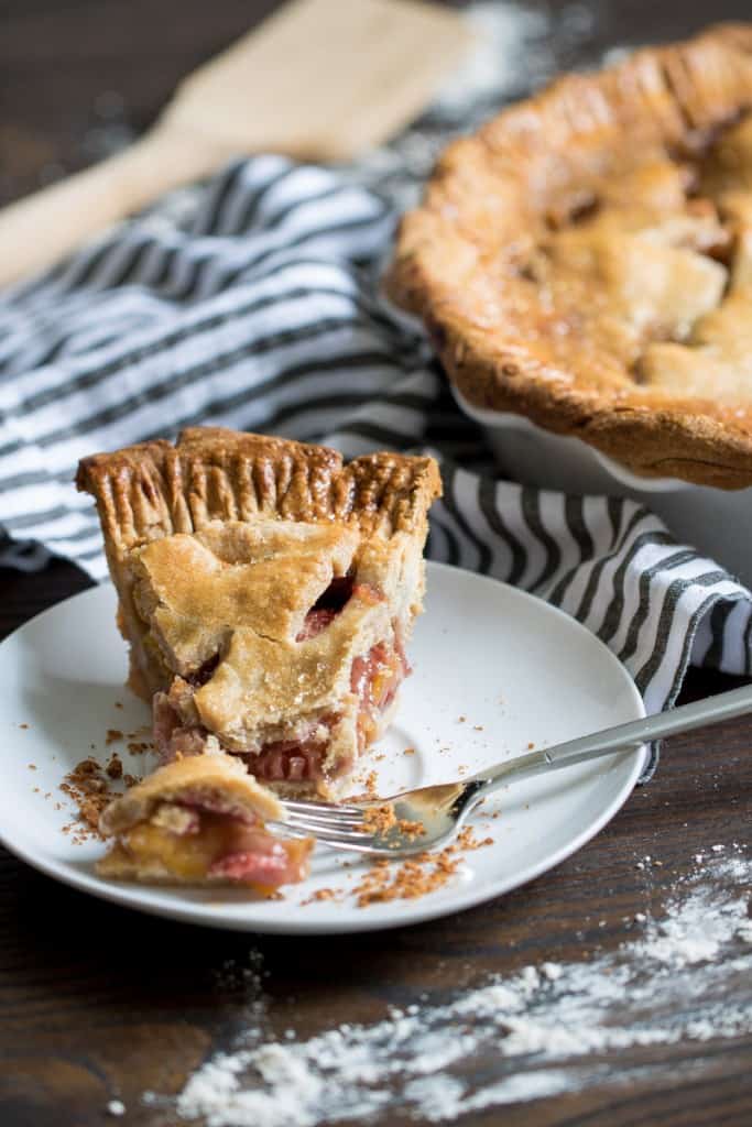 Cinnamon Whole Wheat Strawberry Peach Pie