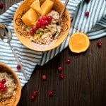 Healthy Cranberry Orange Oats with Pistachios