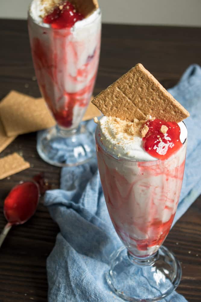 5-Ingredient Strawberry Cheesecake Milkshake