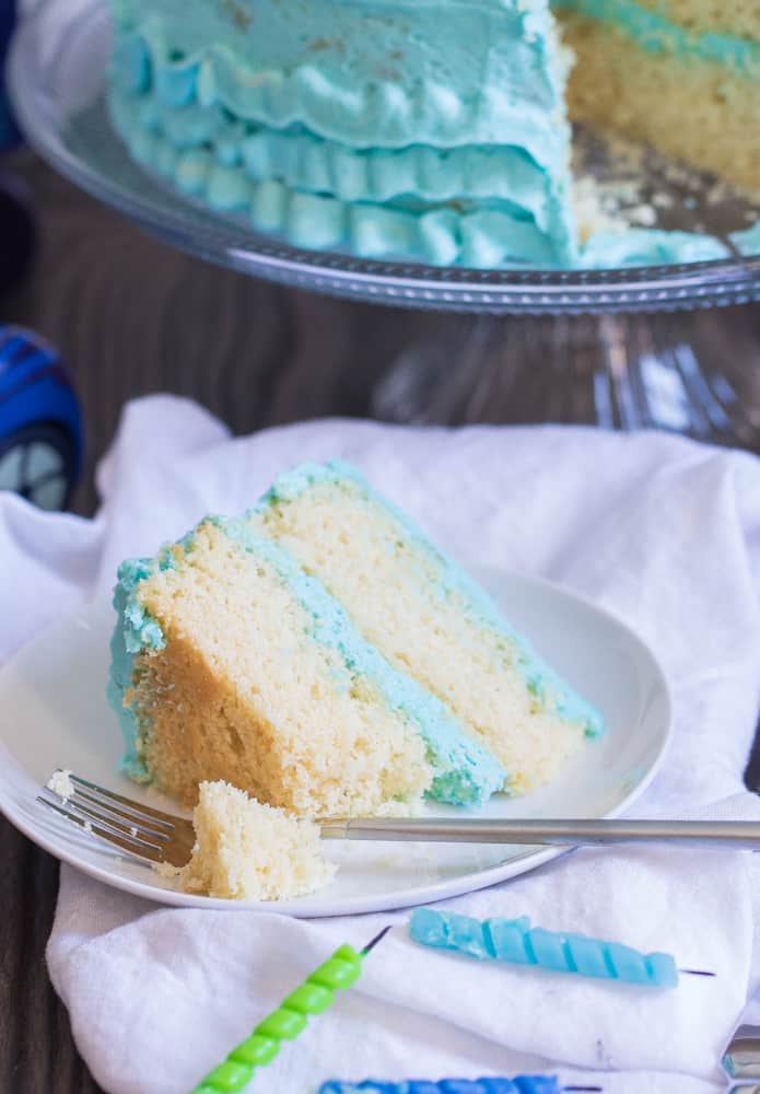 Fluffy, Buttery Vanilla Birthday Cake + Milestone #3