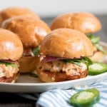 Baked Salmon Sliders with BBQ Jerk Sauce