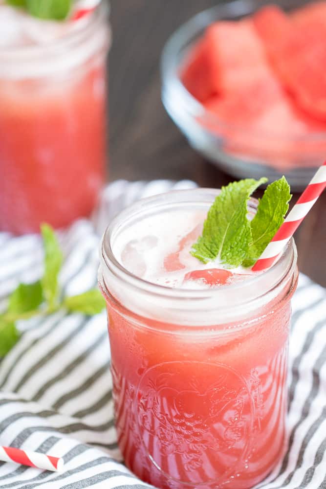 Fresh Watermelon Cucumber Mint Juice
