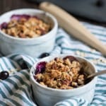 Gluten Free + Vegan Maple Peach Blueberry Crisp