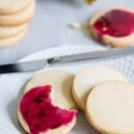 Classic Homemade Shortbread Cookies + Blueberry Jam