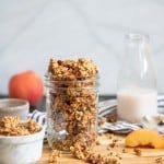 Caramelized Peach Cinnamon Breakfast Granola