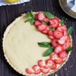 Lemon Tart with Strawberries + Mint