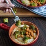 Vegan Chickpea + Broccoli Mashed Potato Bowl