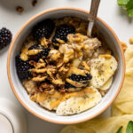 Bowl of Protein Peanut Butter Banana Chia Oatmeal