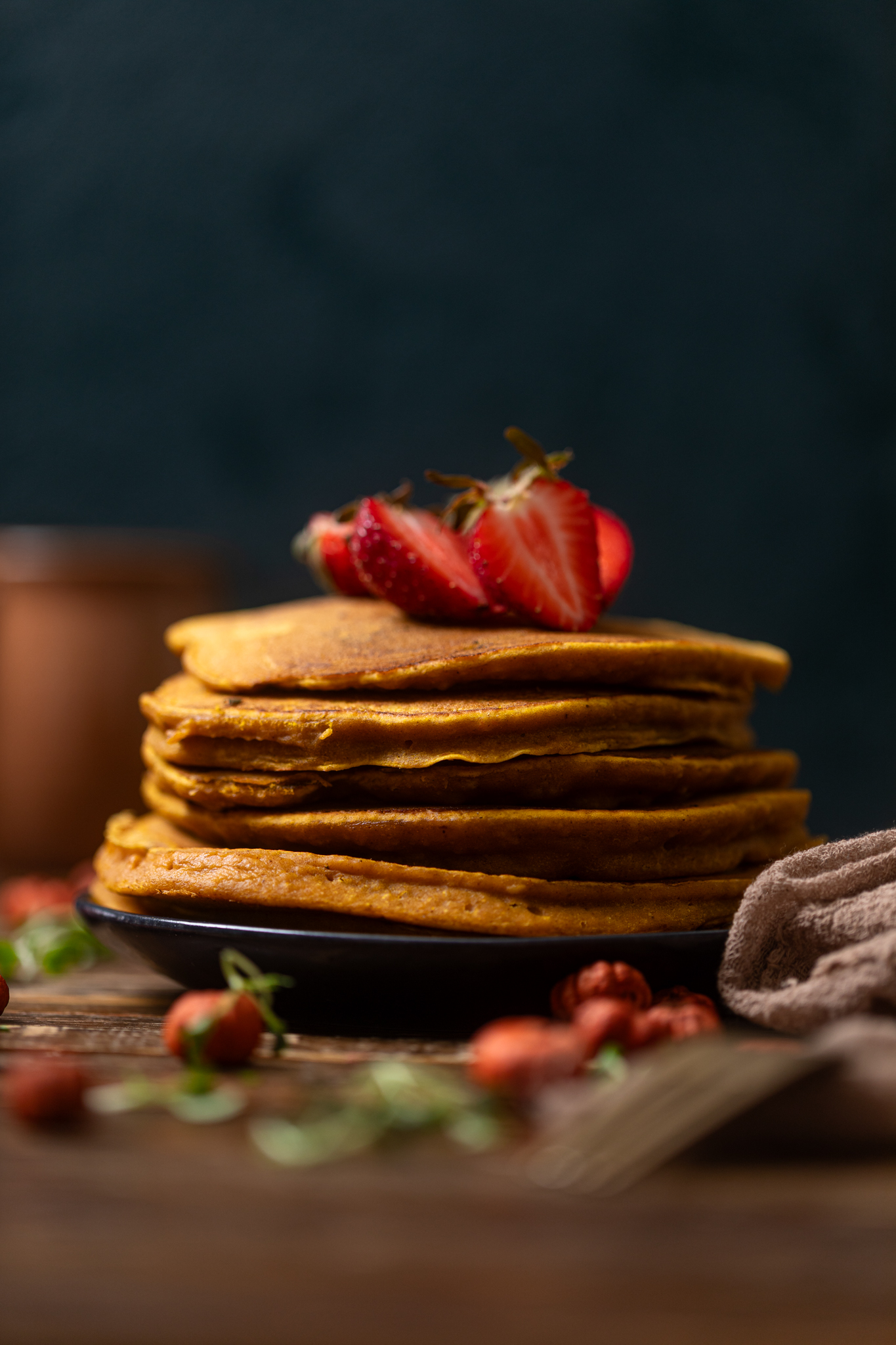 Stack of Cozy Pumpkin Spice Pancakes.