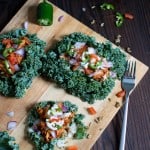 Spicy Buffalo Chicken Salad Kale Wraps