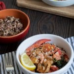 Brown Butter Lobster, Shrimp, Crispy Kale + Wild Rice Bowl