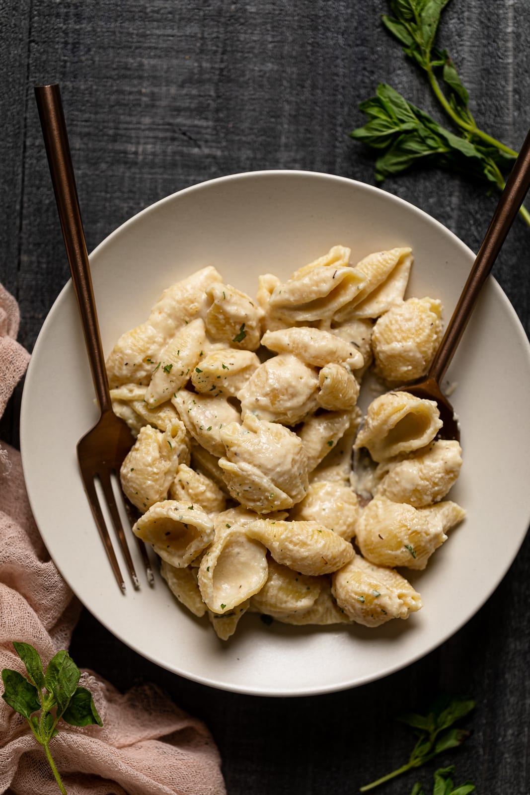 Plate of Vegan Mac and Cheese