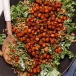 Healthy Loaded Kale Salad with Spicy Chickpeas