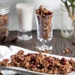 Healthy Chocolate Hazelnut Granola w/ Cranberries