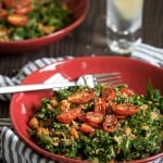 Healthy Loaded Kale Salad with Spicy Chickpeas