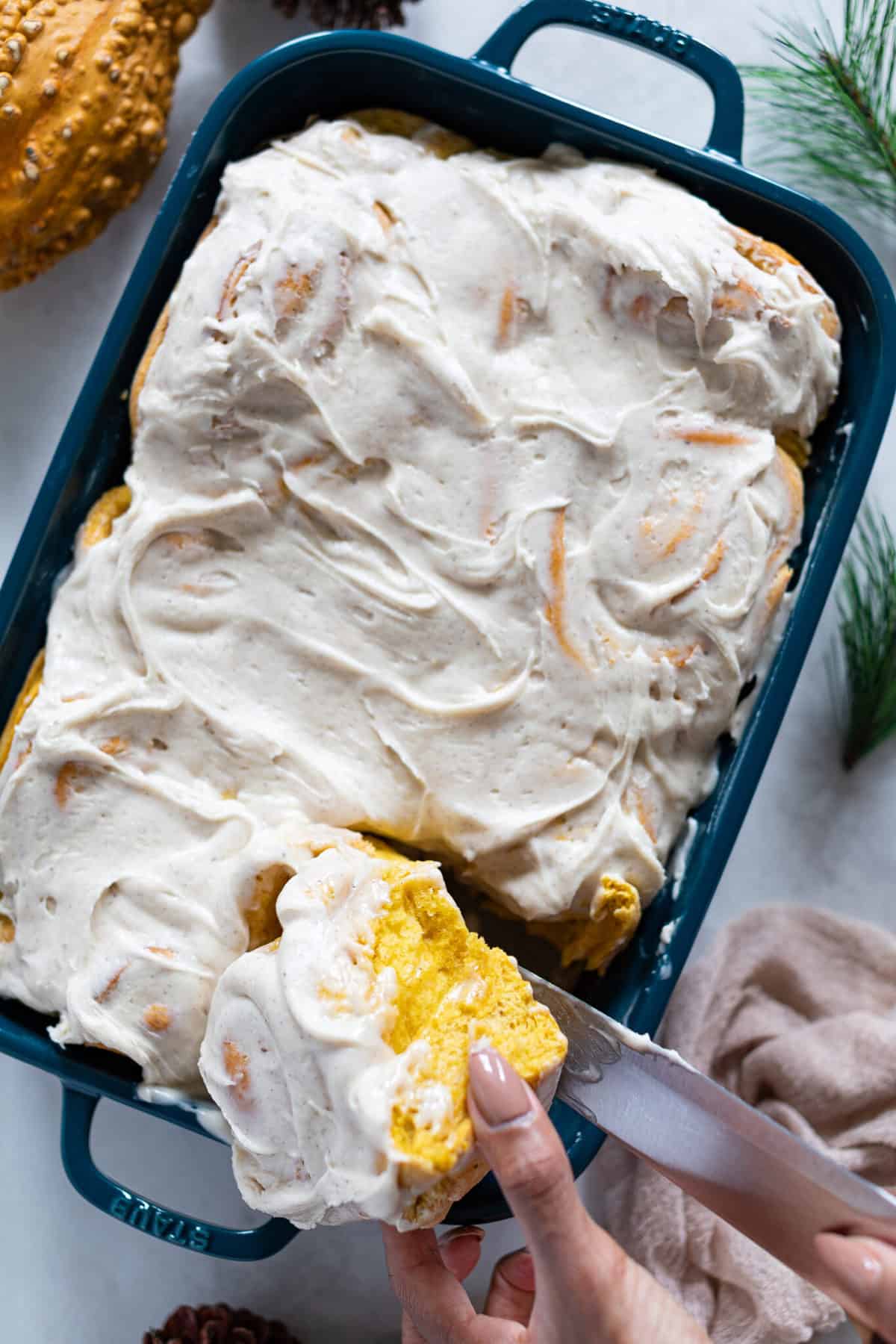 Homemade Pumpkin Chai Cinnamon Rolls