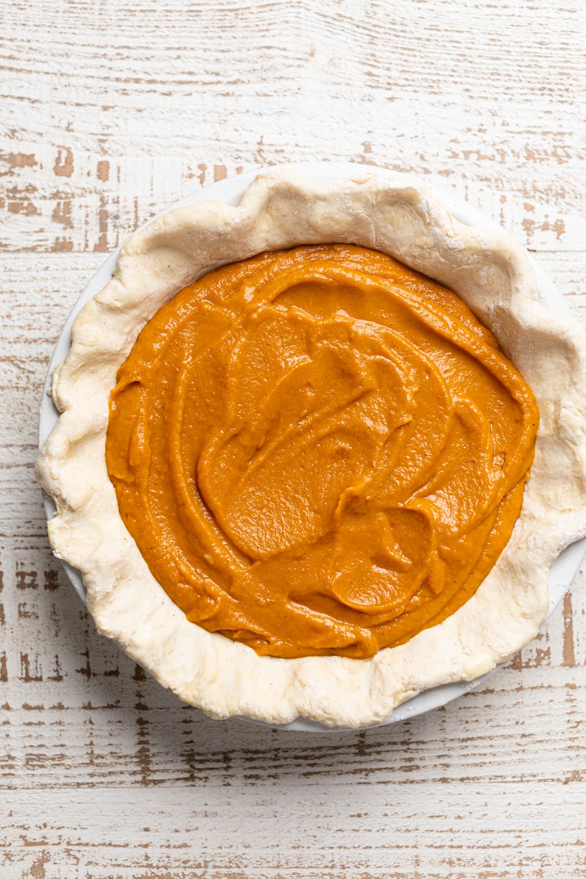 Uncooked Vegan Pumpkin Pie.